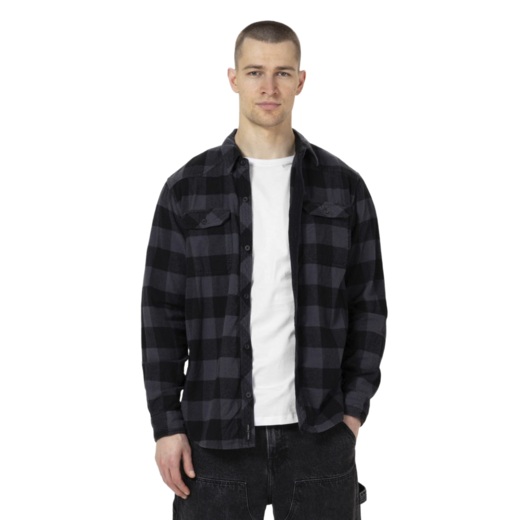 Koszula flanelowa "Mitchell" PIT BULL - czarno/szara