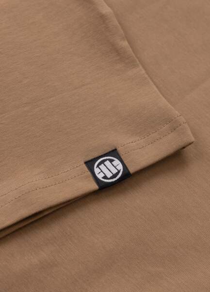 Koszulka męska PIT BULL Slim Fit "MINIMAL" - jasny brązowy