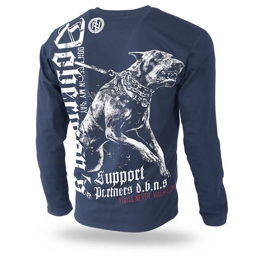 Longsleeve Dobermans Aggressive "DOBERMANS SUPPORT" LS220" - granatowy