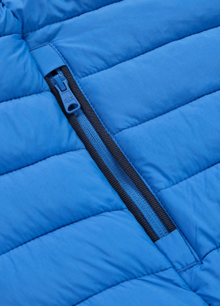 Kurtka zimowa PIT BULL pikowana z kapturem "NAYLOR" - niebieski