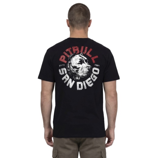 PIT BULL "DOG SD" Men's T-Shirt - Black