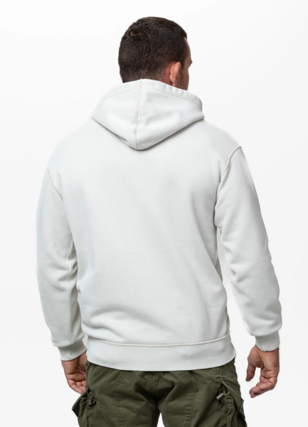 Bluza z kapturem PIT BULL Washed "ORLANDO" - biały