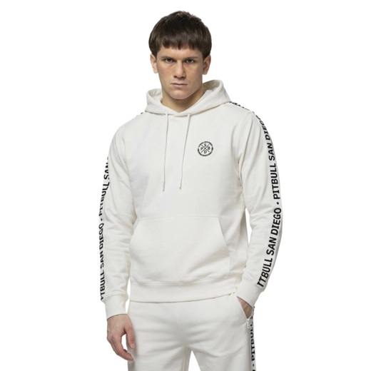 PIT BULL "TAPE PARKER" Men's Hoodie - Off White