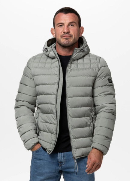 Kurtka zimowa PIT BULL pikowana z kapturem FOOTHILL - szałwiowy