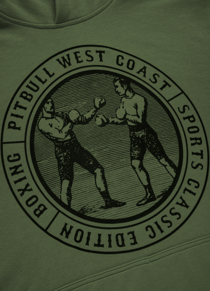 PIT BULL Hoodie "Vintage Boxing" '22 - olive