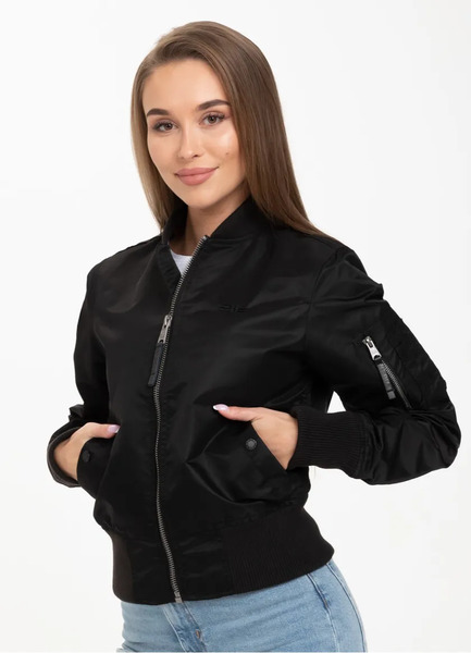 Women&#39;s spring jacket PIT BULL MA-1 &quot;Genesee&quot; &#39;21 - black