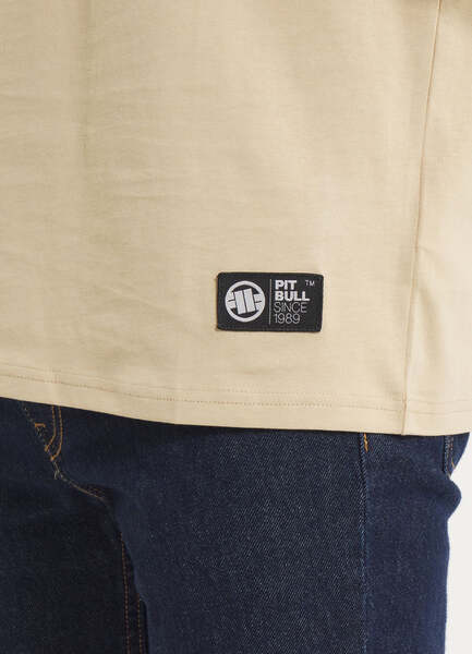 PIT BULL Slim Fit Men's T-Shirt "NO LOGO" - Sand
