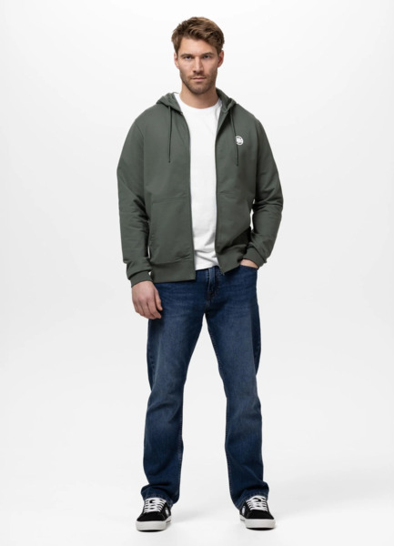 PIT BULL "SMALL LOGO NUGGET" Zip-Up Hoodie - Dark Green