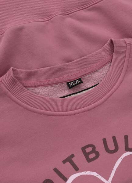 Women&#39;s classic sweatshirt WASHED PIT BULL &quot;MANZANITA HEART&quot; - pink