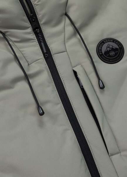 Kurtka zimowa pikowana z kapturem PIT BULL "STANFORD" - szałwiowy