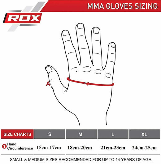 Rękawice treningowe MMA RDX GGR-T6R - czerwone