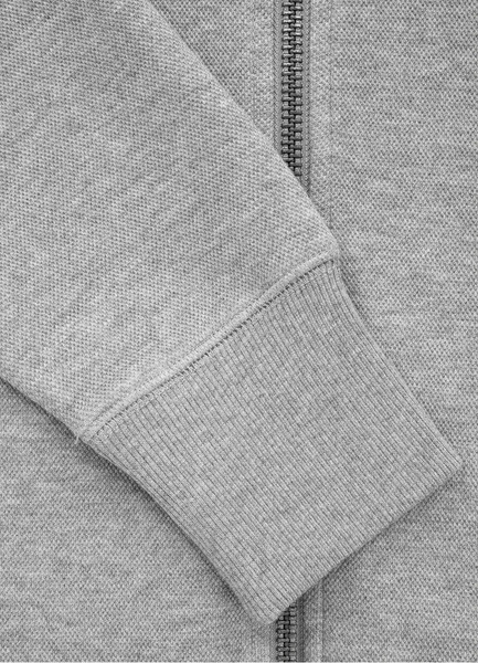 PIT BULL &quot;Pique Logo&quot; zip-up hoodie - grey