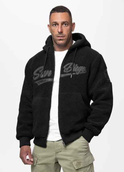 Bluza męska rozpinana z kapturem PIT BULL "GALAXY" - czarny