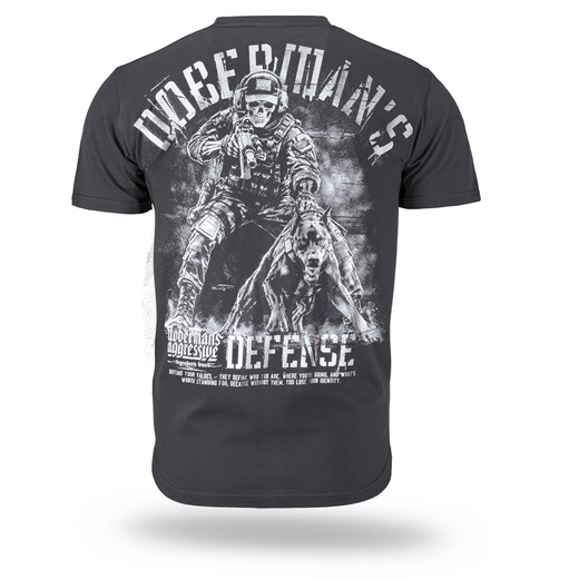 Koszulka T-shirt Dobermans Aggressive "DOBERMAN'S DEFENSE TS422" - grafitowa