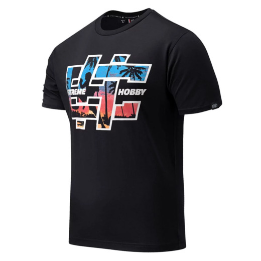 Koszulka T-shirt męski Extreme Hobby "HASHTAG HEAT" - czarny