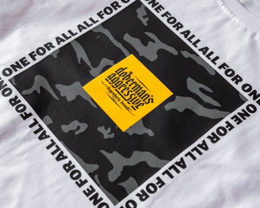 Koszulka T-shirt Dobermans Aggressive "SQUARE CAMO" TS362A - czarna