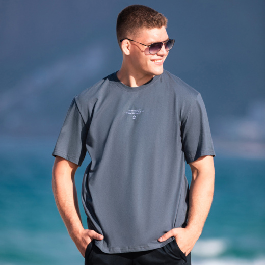 Koszulka T-shirt Oversize Ground Game "Budo" - grafitowy