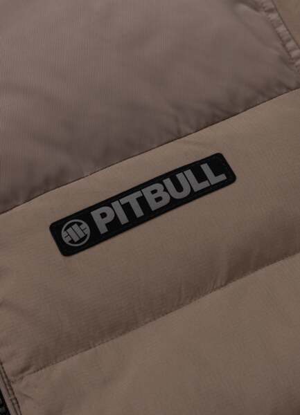 Kurtka zimowa pikowana z kapturem PIT BULL "DILLON" - brązowy