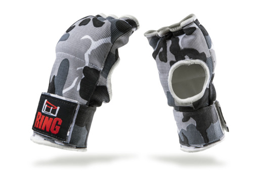 Gel boxing bandage, wraps, gel gloves, Ring camo - black
