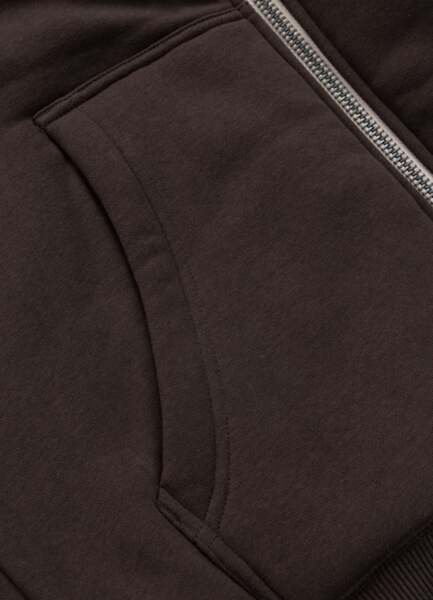 Bluza rozpinana z kapturem PIT BULL "RUFFIN DETROIT" - ciemny brązowy