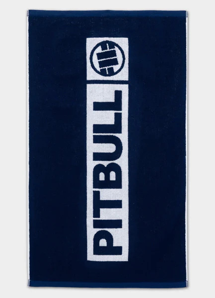 PIT BULL "HILLTOP" Bath Towel - Navy Blue/White