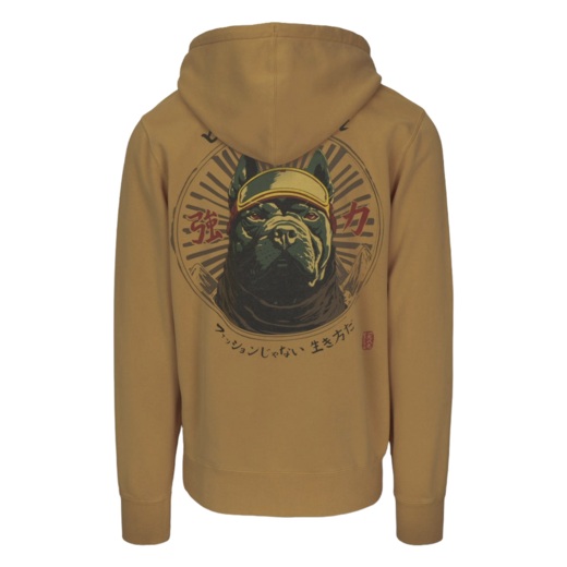 Bluza męska rozpinana z kapturem washed PIT BULL "MT FUJI" - miodowy