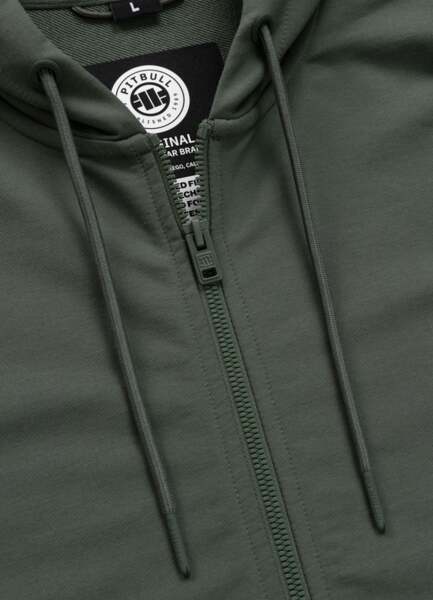 PIT BULL "SMALL LOGO NUGGET" Zip-Up Hoodie - Dark Green
