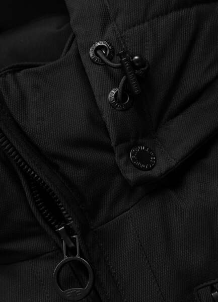 PIT BULL "Patton" Quilted Hooded Vest - Black