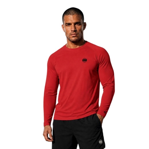 Longsleeve Mesh performance PIT BULL "RUNWAY" - czerwony