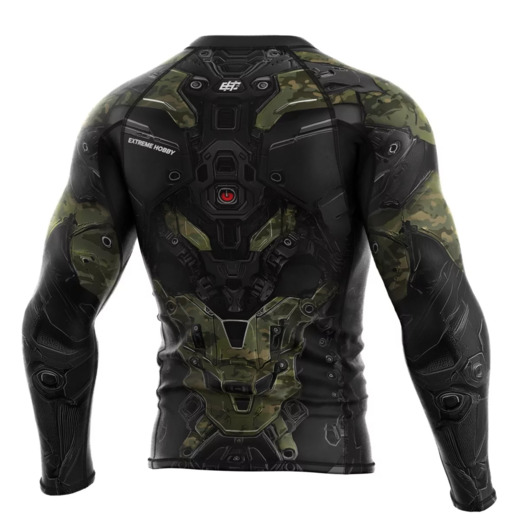  Extreme Hobby Men's Longsleeve Rashguard | IRON FORCE - Khaki