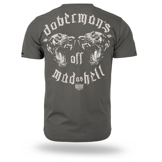 Dobermans Aggressive T-shirt &quot;MAD AS HELL&quot; TS383 - khaki