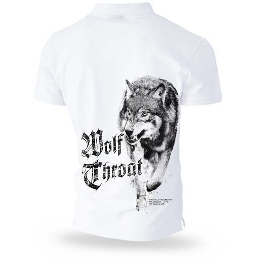 Polo Koszulka Dobermans Aggressive "WOLF THROAT" TSP116 - biała
