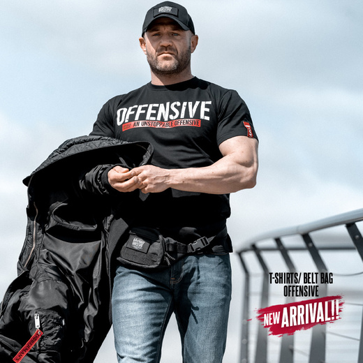 Longsleeve Dobermans Aggressive "AN UNSTOPPABLE OFFENSIVE CLASSIC" LS263" - granatowy