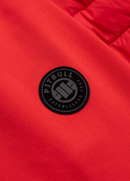 Kurtka hybrydowa przejściowa z kapturem PIT BULL "PALOMAR" - czerwony