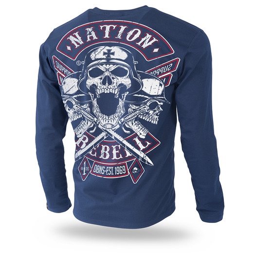 Longsleeve Dobermans Aggressive "NATION REBELL" LS184 - granatowy