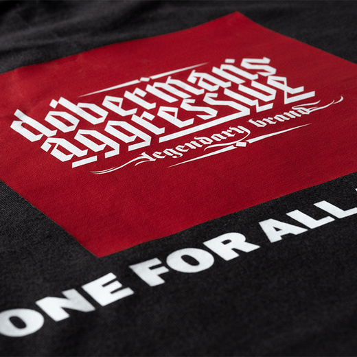 Koszulka T-shirt Dobermans Aggressive "ONE FOR ALL" TS372D - granatowy