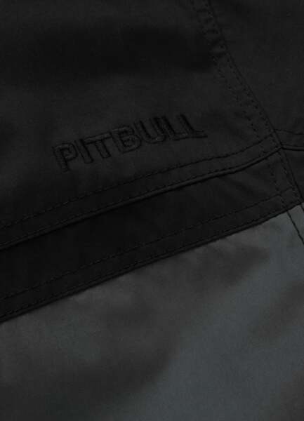 Kurtka przejściowa męska z kapturem PIT BULL "2 Color Longwood" - czarny/off-white/szary