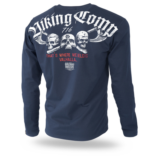 Longsleeve Dobermans Aggressive "MY VALHALLA" LS272" - granatowy