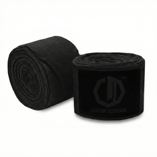 Legion Octagon Standard Boxing Wraps/Bandages black/black 4m
