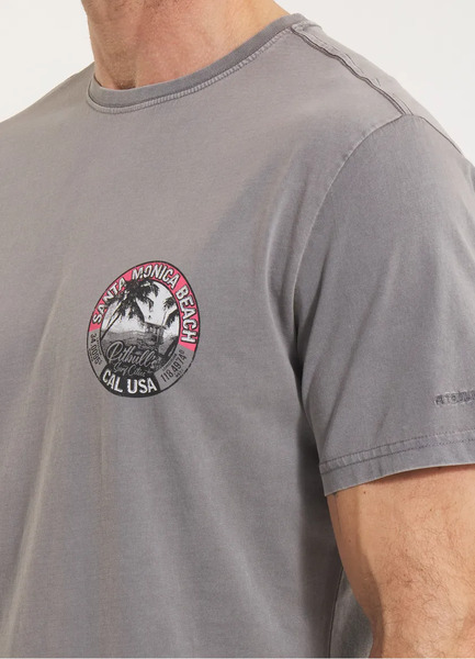 Koszulka PIT BULL Denim Washed "OCEANSIDE" - szara