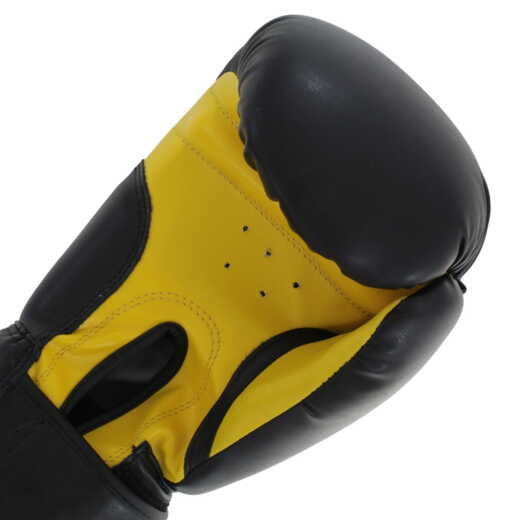 Spartacus Platinum Fighter Beltor boxing gloves - black/yellow