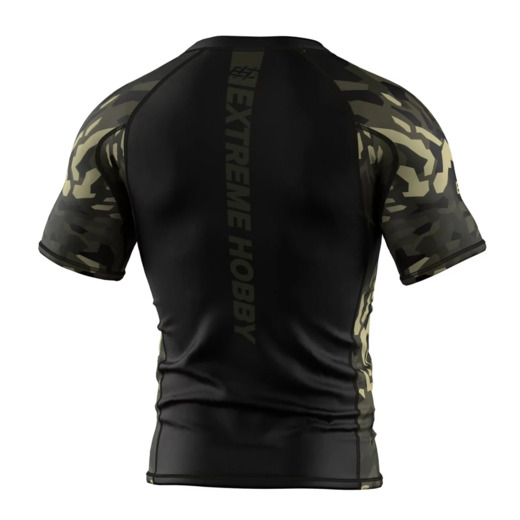 Short sleeve rashguard męski Extreme Hobby | JUNGLE PANTHER - czarny