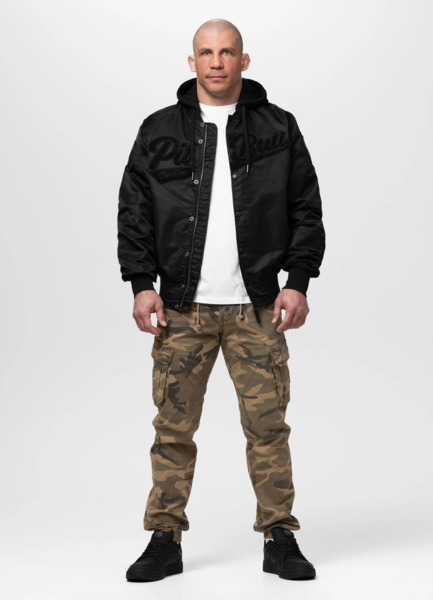 PIT BULL "MASON SAN DIEGO" Hooded Baseball Jacket - Black