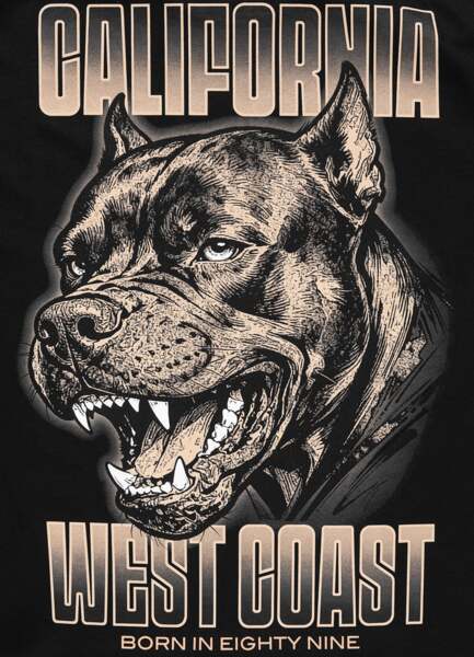 PIT BULL "BEST COAST" Men's T-Shirt - Black