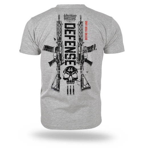 Koszulka T-shirt Dobermans Aggressive "DEFEND YOUR LAND TS418" - szara