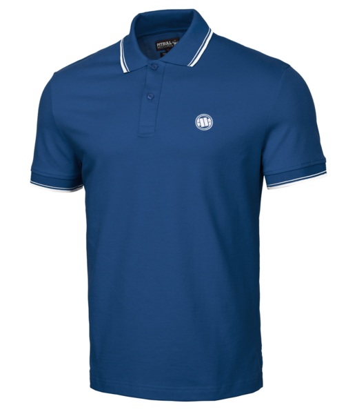 Polo Shirt PIT BULL Regular Logo Stripe &#39;21 - royal blue