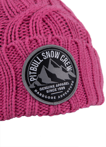 Women&#39;s winter hat PIT BULL &quot;Snow Crew &#39;20&quot; - pink