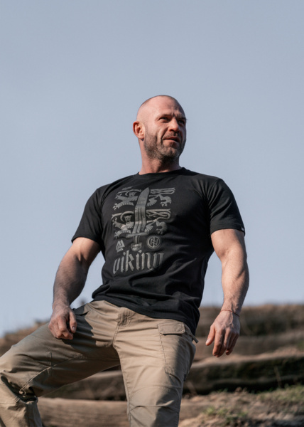 Koszulka T-shirt Dobermans Aggressive "VIKING LION" TS371Z - zielona