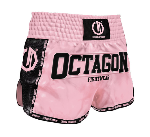 Spodenki Kickboxing/Muay Thai Legion Octagon Future PREMIUM - black/pink
