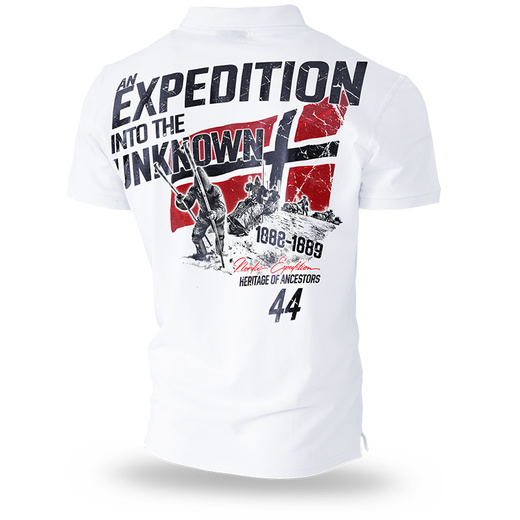 Dobermans Aggressive Polo Shirt "UNKNOWN EXPEDITION TSP203A" - white